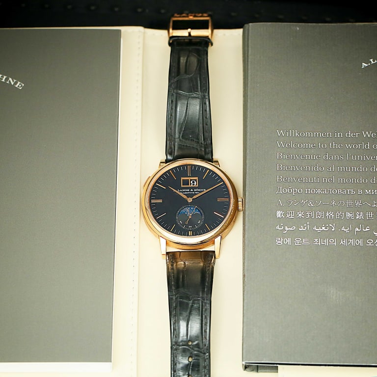 Saxonia Moonphase Rose Gold Black Dial 40mm Product Image 1