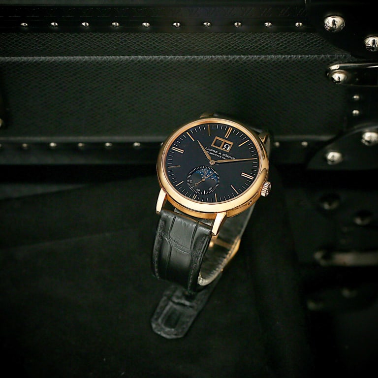 Saxonia Moonphase Rose Gold Black Dial 40mm Product Image 2