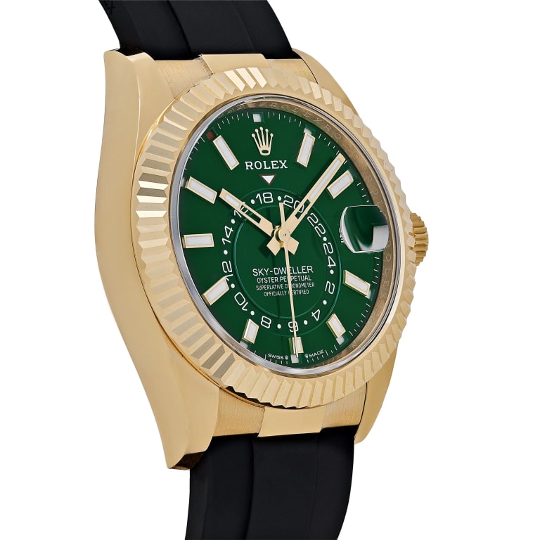 Sky-Dweller Yellow Gold Oysterflex Green Dial 42mm Product Image 2