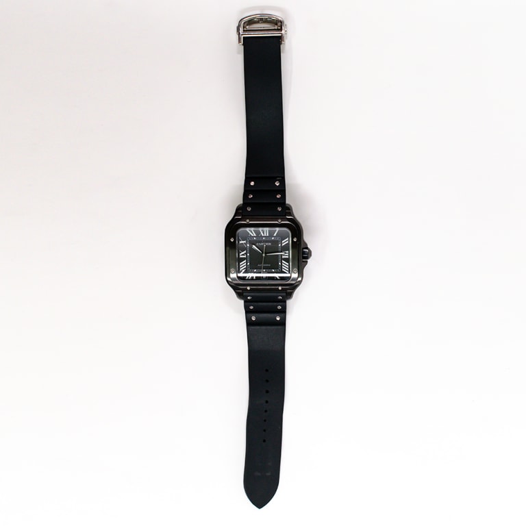 Santos de Cartier Steel Black Dial 39mm Product Image 1