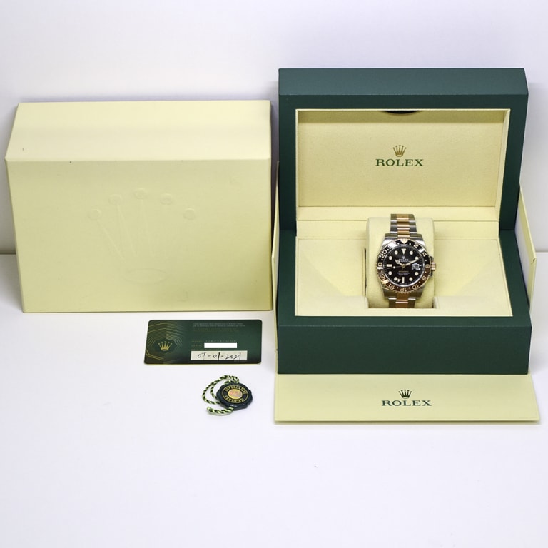 GMT-Master II "Rootbeer" Rose Gold & Steel Black Dial 40mm Product Image 9