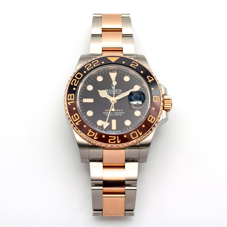 GMT-Master II "Rootbeer" Rose Gold & Steel Black Dial 40mm Product Image 1