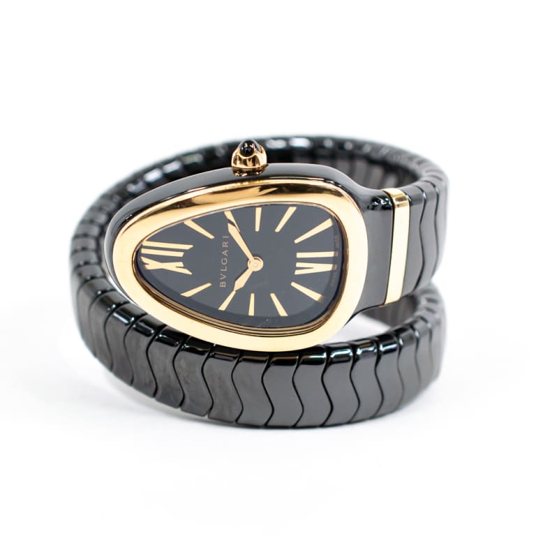 Serpenti Spiga Rose Gold & Ceramic Black Dial 35mm Product Image 1