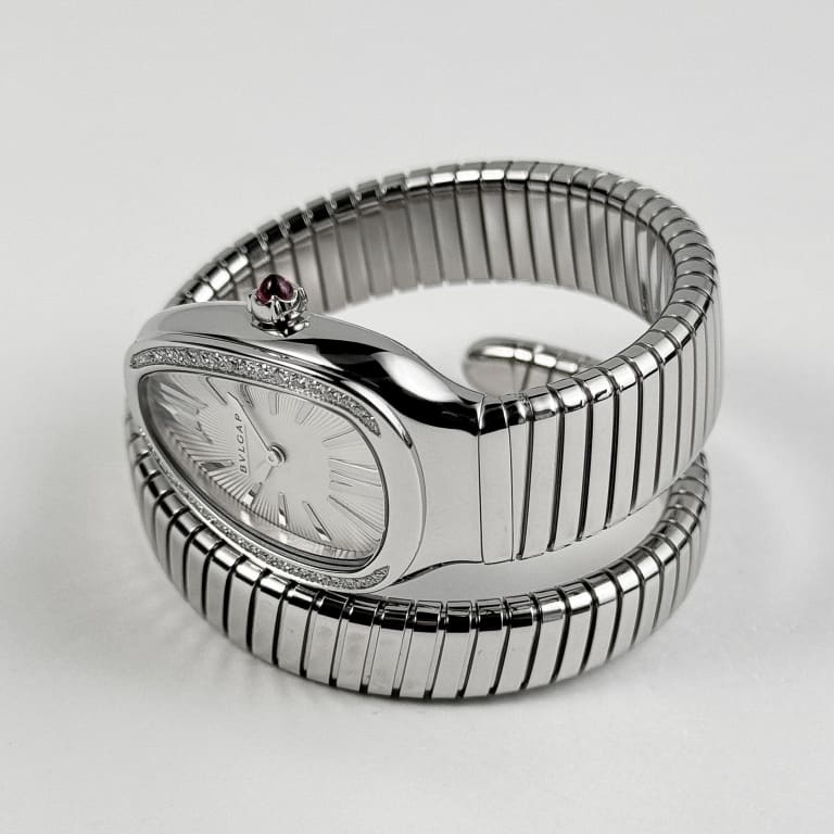 Serpenti Tubogas Steel Diamond Silver Dial 35mm Product Image 2