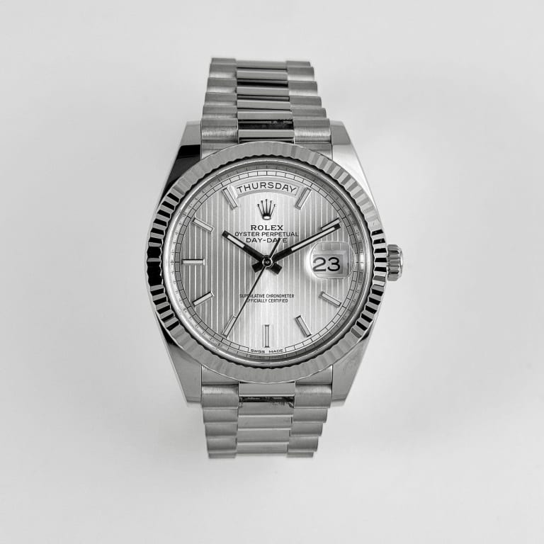 Day-Date White Gold Silver Dial 40mm Product Image 1