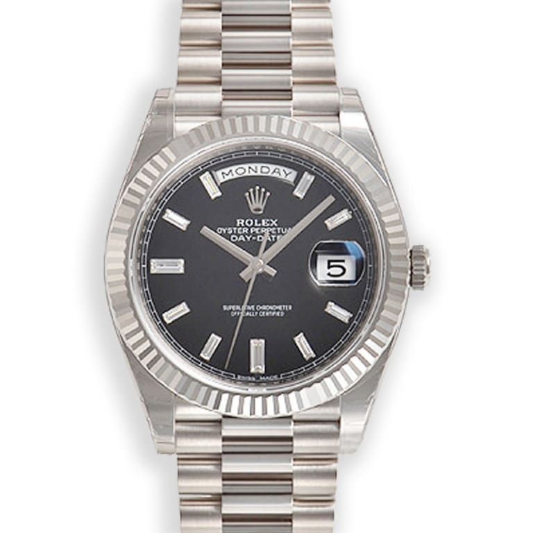 Day-Date White Gold Black Dial 40mm Product Image 1