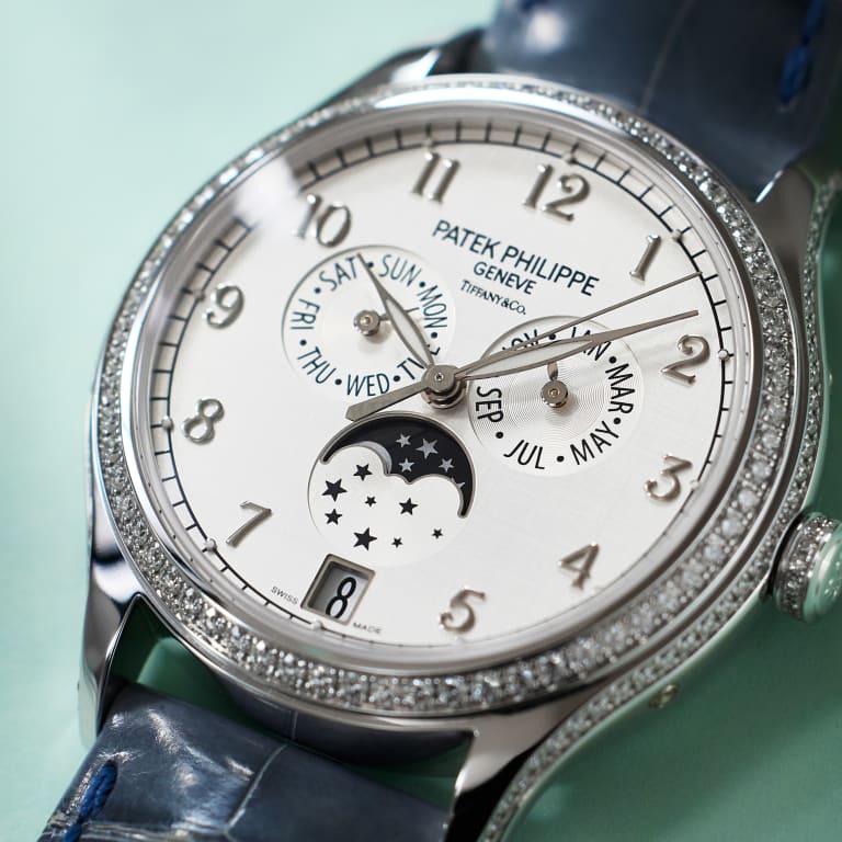 Annual Calendar "Tiffany & Co." White Gold Diamond Silver Dial 38mm Product Image 15