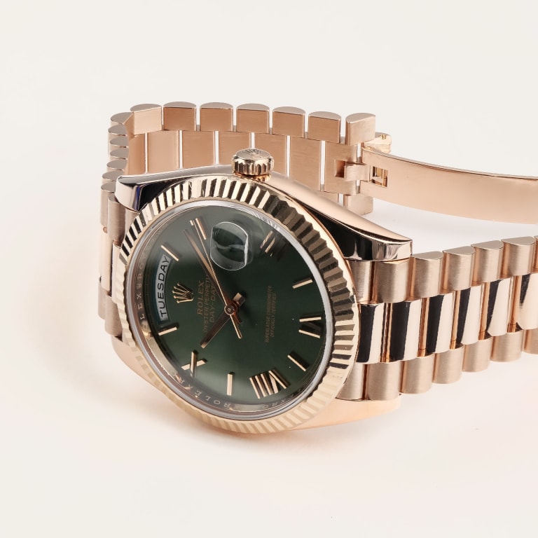Day-Date Rose Gold Olive Dial 40mm Product Image 2