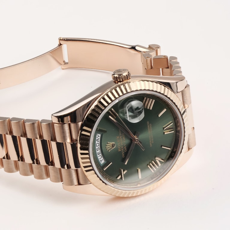 Day-Date Rose Gold Olive Dial 40mm Product Image 3