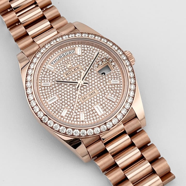 Day-Date Rose Gold Diamond Pave Dial 40mm Product Image 1