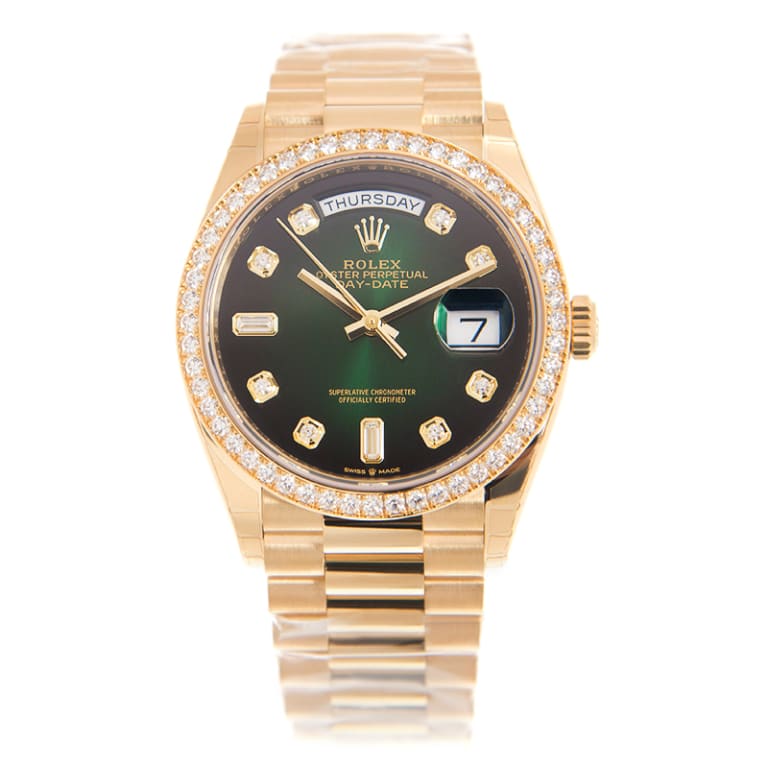 Day-Date Yellow Gold Green Dial 36mm Product Image 1