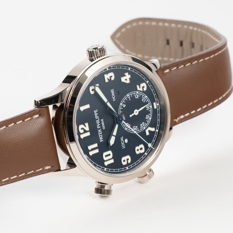 Complications Calatrava Pilot Travel Time White Gold Blue Dial 42mm Product Image 2