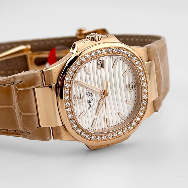 Nautilus Rose Gold Diamond White Dial 32mm Product Image 3
