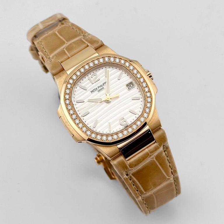 Nautilus Rose Gold Diamond White Dial 32mm Product Image 1