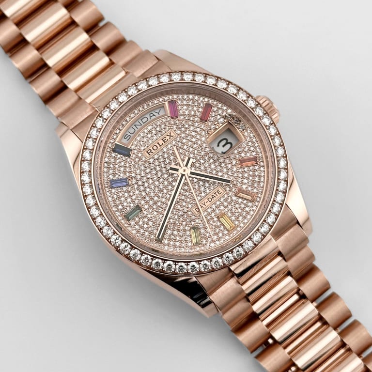 Day-Date Rose Gold Pave Dial 36mm Product Image 1