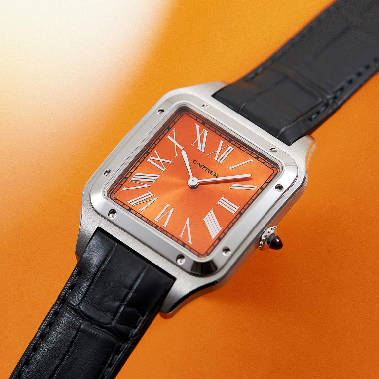 Santos-Dumont Platinum Brown Dial 34mm Product Image 11