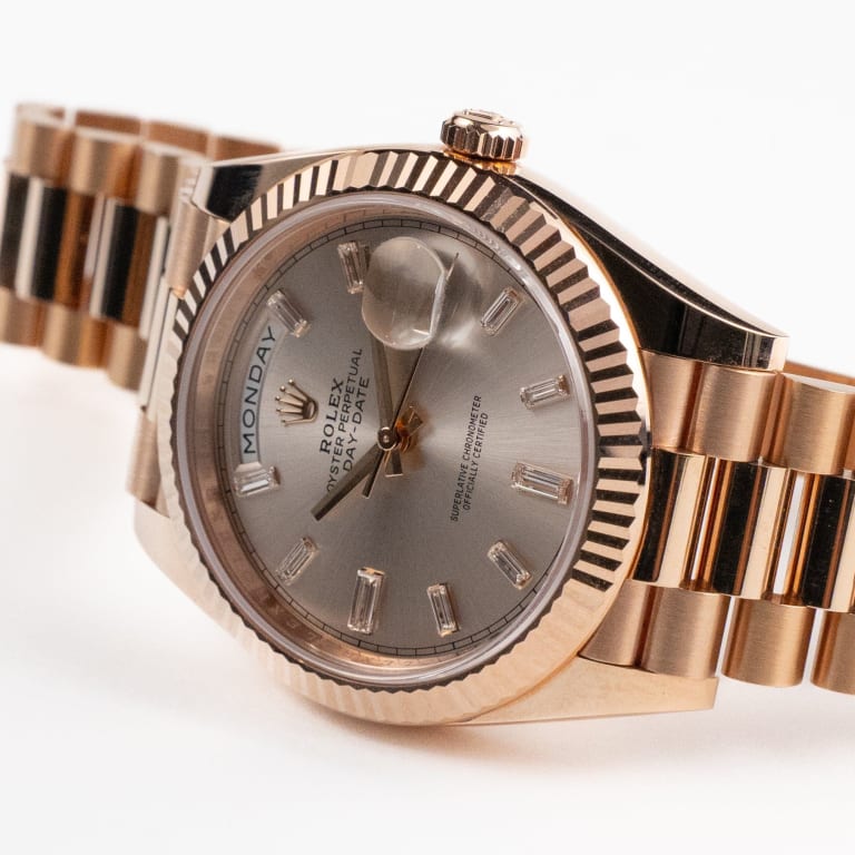 Day-Date Rose Gold Grey Diamond Dial 40mm Product Image 2