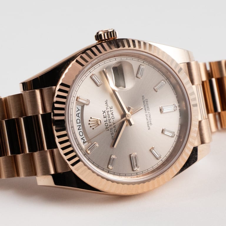 Day-Date Rose Gold Grey Diamond Dial 40mm Product Image 1