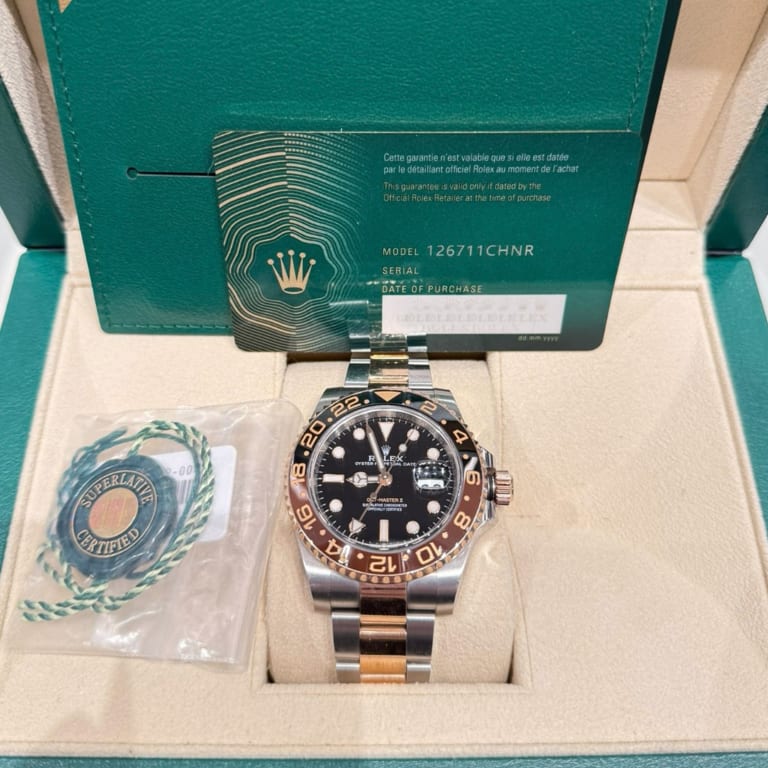 GMT-Master II "Rootbeer" Rose Gold & Steel Black Dial 40mm Product Image 9