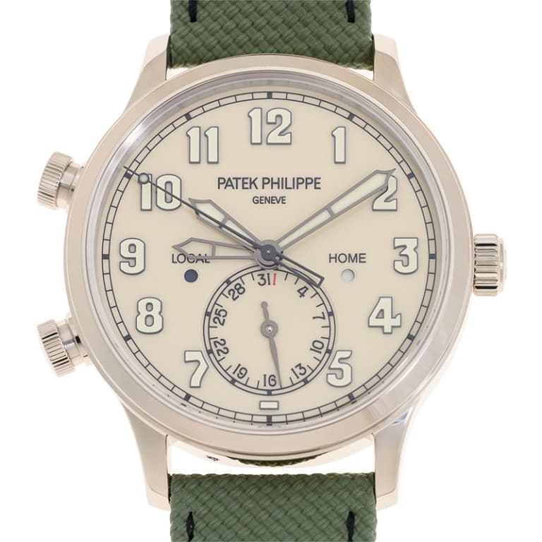 Calatrava Pilot Travel Time White Gold Ivory Dial 42mm Product Image 1