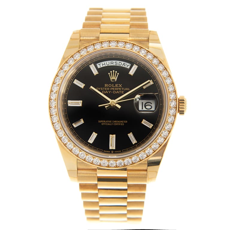 Day-Date Yellow Gold Diamond Black Dial 40mm Product Image 1