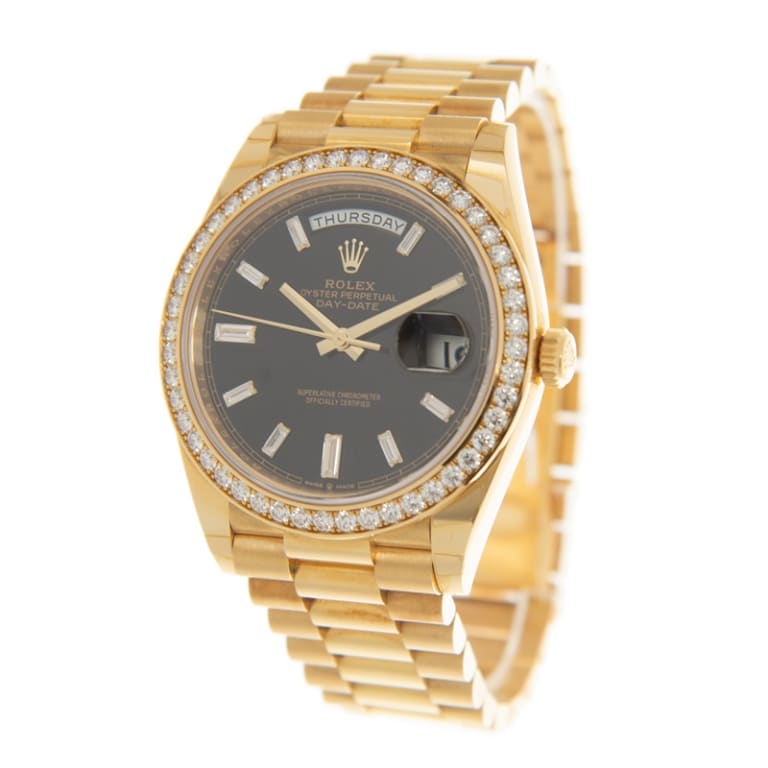Day-Date Yellow Gold Diamond Black Dial 40mm Product Image 2