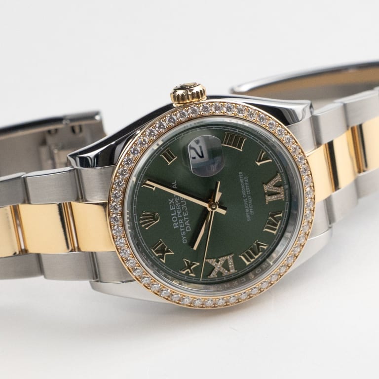 Datejust Yellow Gold & Steel Diamond Green Dial 36mm Product Image 2