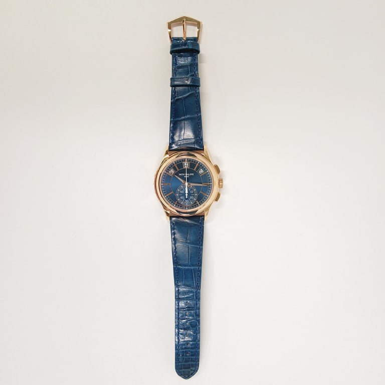 Annual Calendar Chronograph Rose Gold Blue Dial 42mm Product Image 2