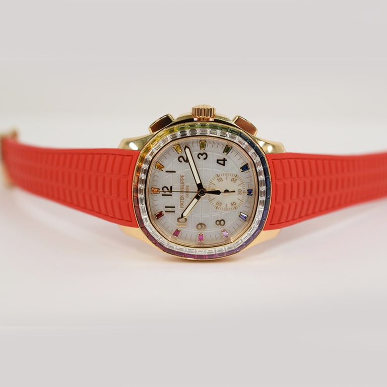 Aquanaut Luce "Rainbow" Chronograph Rose Gold Diamond White Dial 39mm Product Image 2