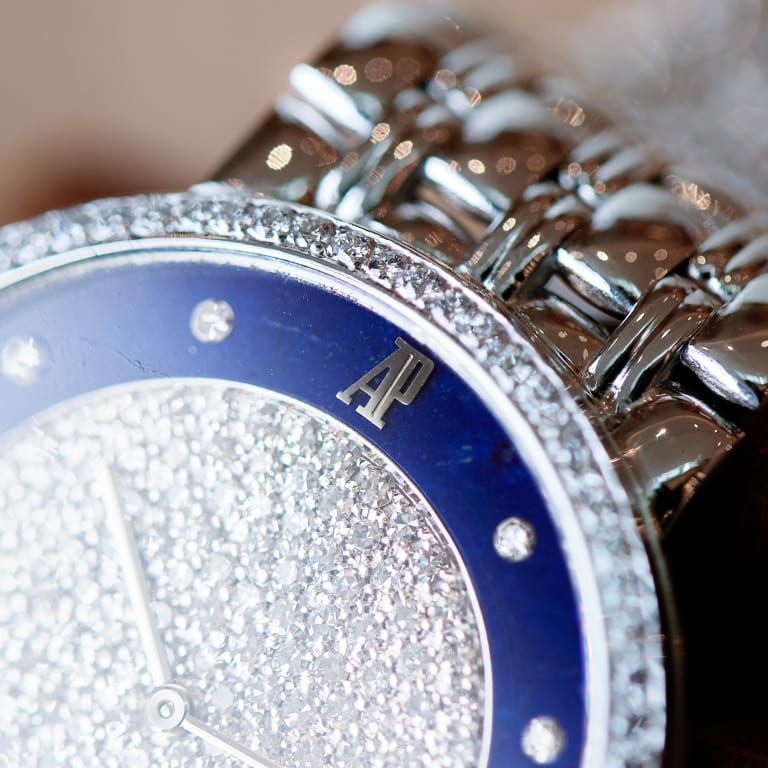 Vintage Dancer White Gold Diamond Lapis Lazuli Pave Dial 31mm Product Image 11