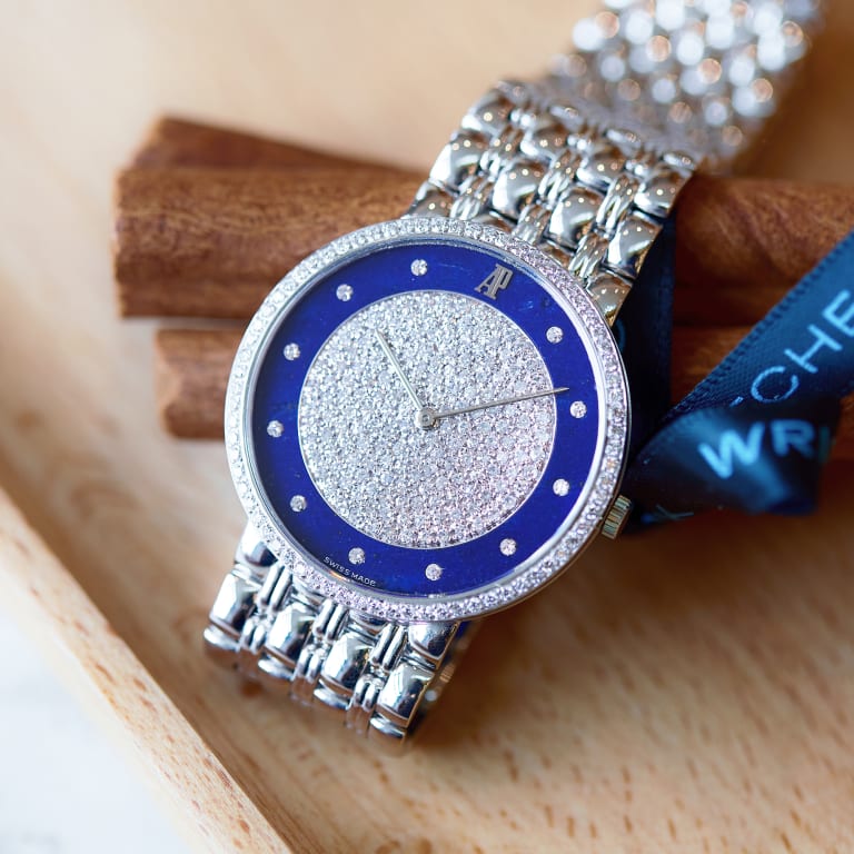 Vintage Dancer White Gold Diamond Lapis Lazuli Pave Dial 31mm Product Image 12