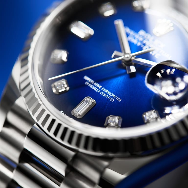 Day-Date White Gold Blue Ombré Dial 36mm Product Image 7