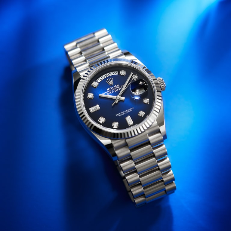 Day-Date White Gold Blue Ombré Dial 36mm Product Image 5
