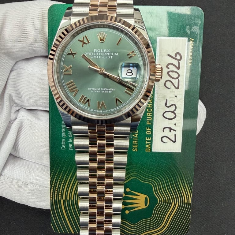 Datejust Rose Gold & Steel Jubilee Green Dial 36mm Product Image 2