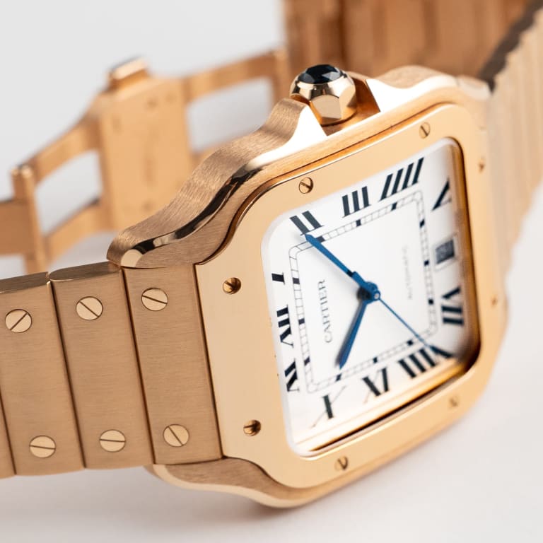 Santos de Cartier Large Rose Gold White Dial 40mm Product Image 3
