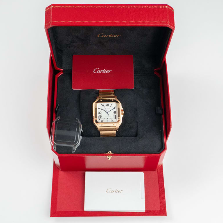 Santos de Cartier Large Rose Gold White Dial 40mm Product Image 10