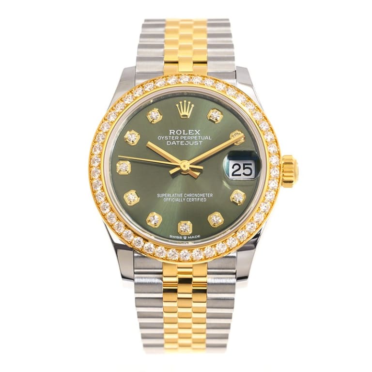 Datejust Yellow Gold & Steel Diamond Green Dial 31mm Product Image 1