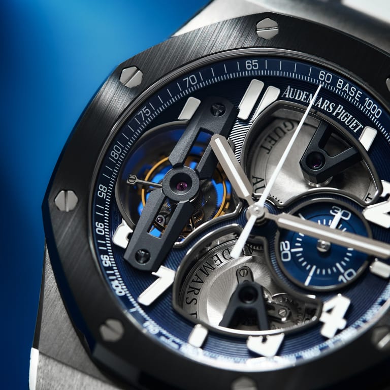 Royal Oak Offshore Tourbillon Chronograph Platinum Blue Dial 44mm Product Image 12