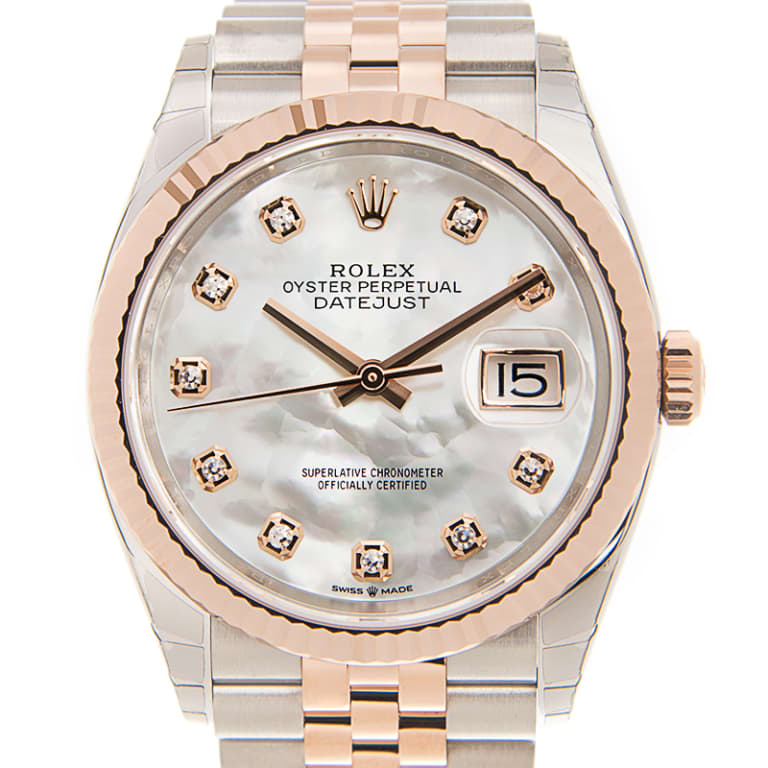 Datejust Rose Gold & Steel Jubilee Mother of Pearl Dial 36mm Product Image 3