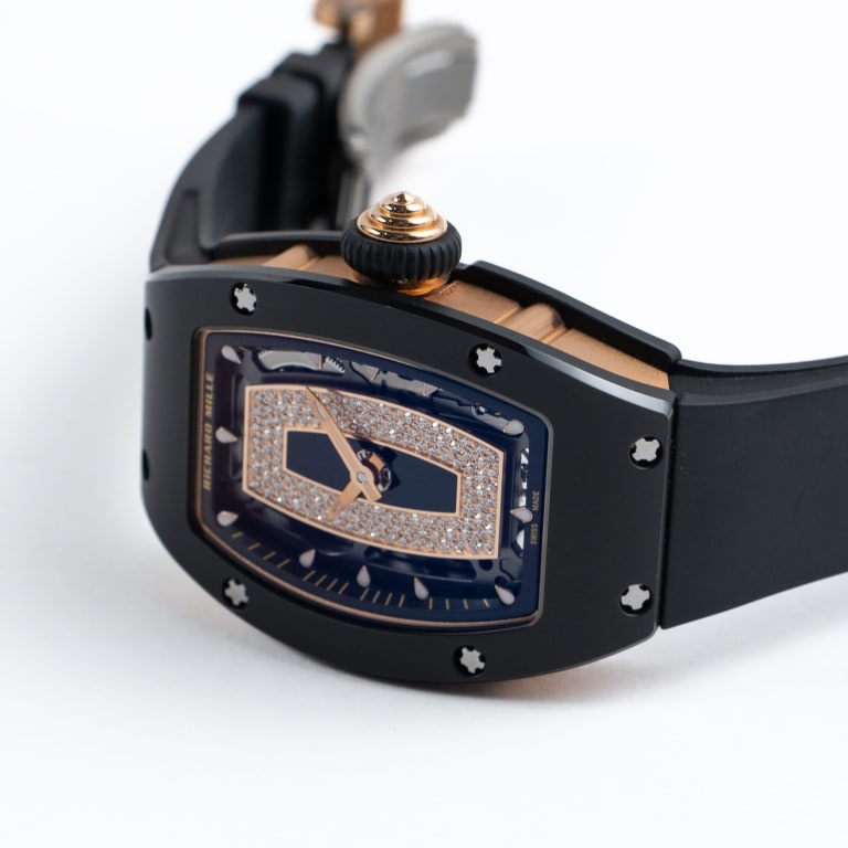 RM07-01 Ladies Ceramic Rose Gold Diamond Product Image 2