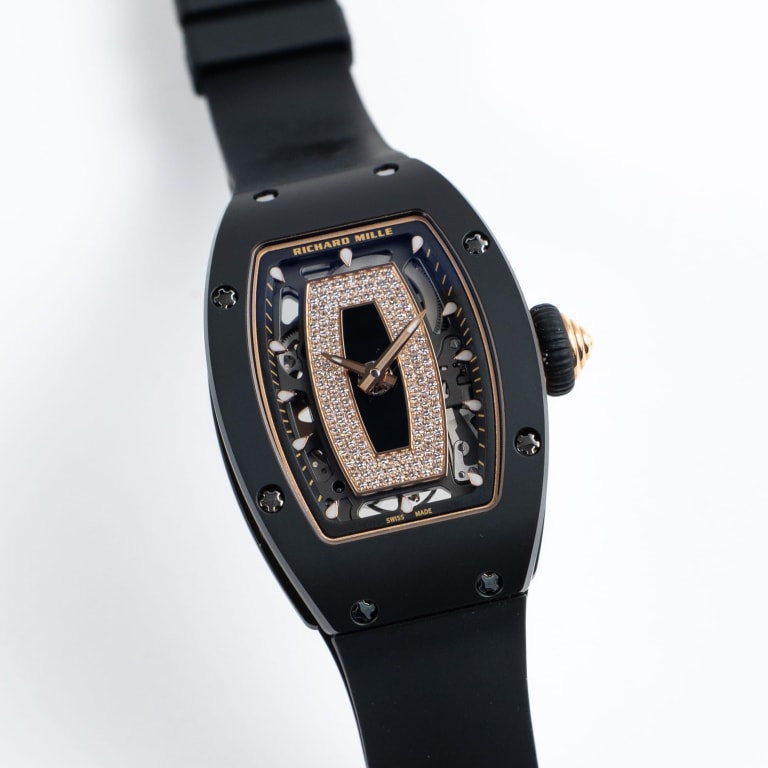 RM07-01 Ladies Ceramic Rose Gold Diamond Product Image 1
