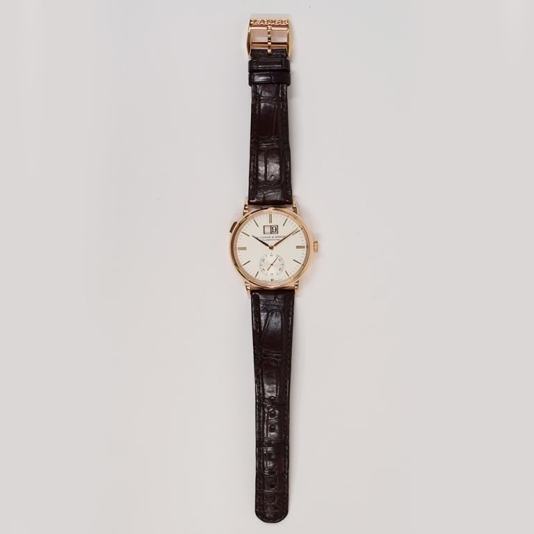 Saxonia Date Rose Gold Silver Dial 38mm Product Image 1