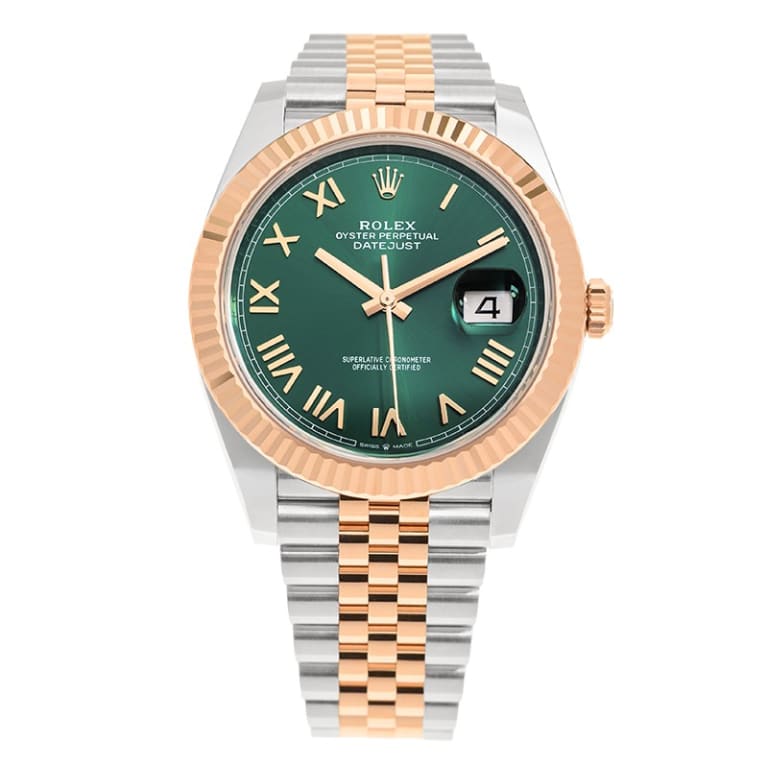 Datejust Rose Gold & Steel Jubilee Green Dial 41mm Product Image 1