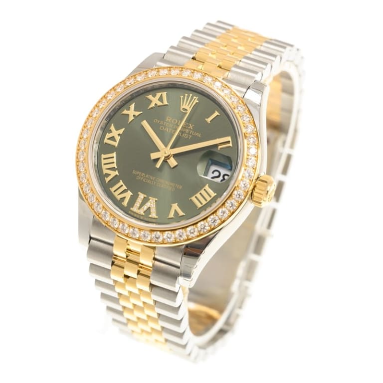 Datejust Yellow Gold & Steel Diamond Green Dial 31mm Product Image 2