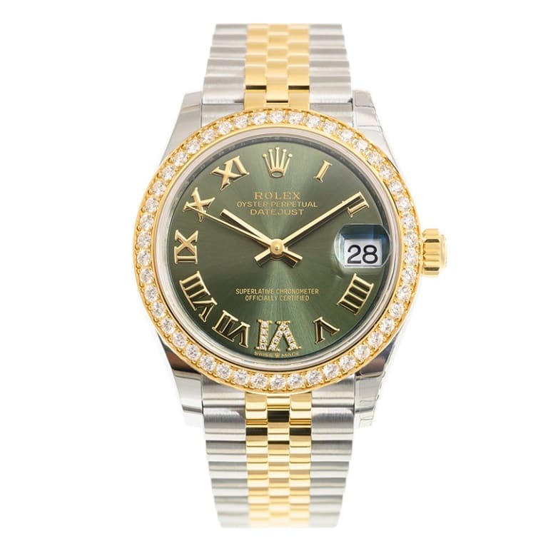 Datejust Yellow Gold & Steel Diamond Green Dial 31mm Product Image 1