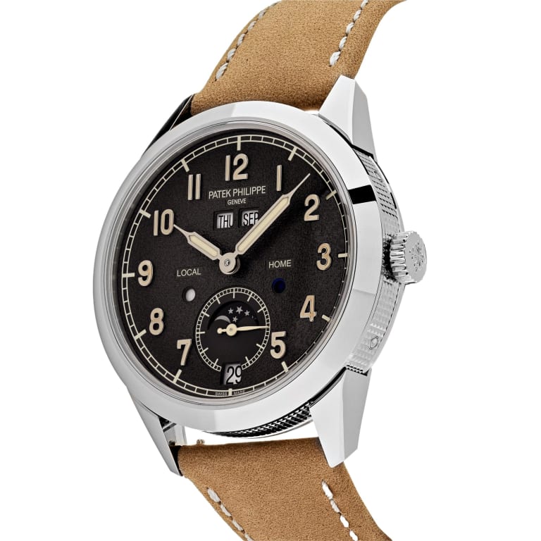 Calatrava Annual Calendar Travel Time White Gold Grey Dial 41mm Product Image 1