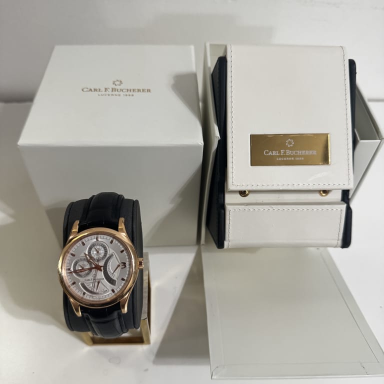 Manero Retrograde Rose Gold Silver Dial 40mm Product Image 5