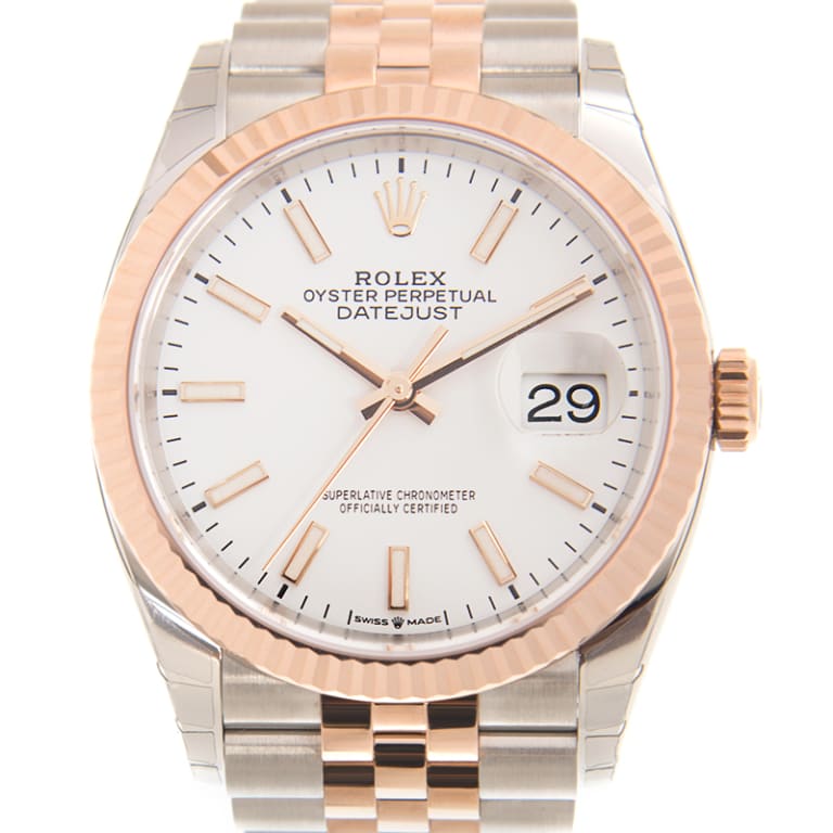 Datejust Rose Gold & Steel White Dial 36mm Product Image 3