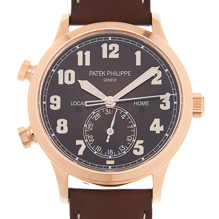 Calatrava Pilot Travel Time Rose Gold Brown Dial 42mm Product Image 1