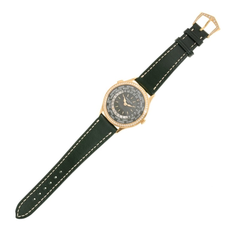 Complications World Time Rose Gold Diamond Green Dial 36mm Product Image 3